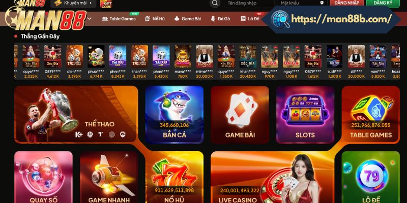 Kho trò chơi hiện đại và đa dạng